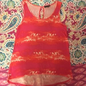 Pink and Orange Sleeveless Top